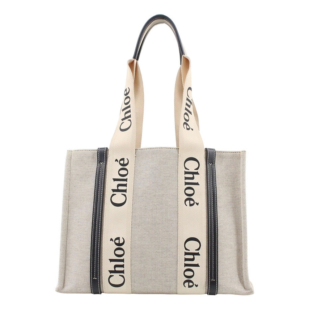 CHLOE Woody Medium Canvas Tote Bag LHQ2499