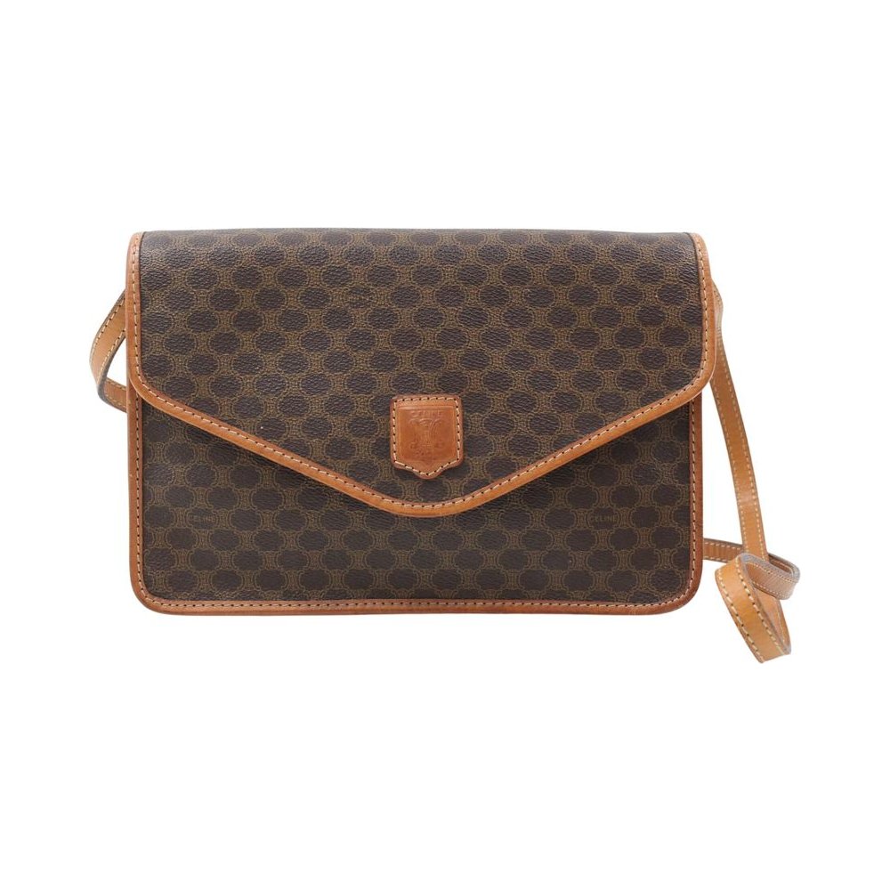 CELINE Brown Macadam Shoulder Crossbody Bag LHQ2329