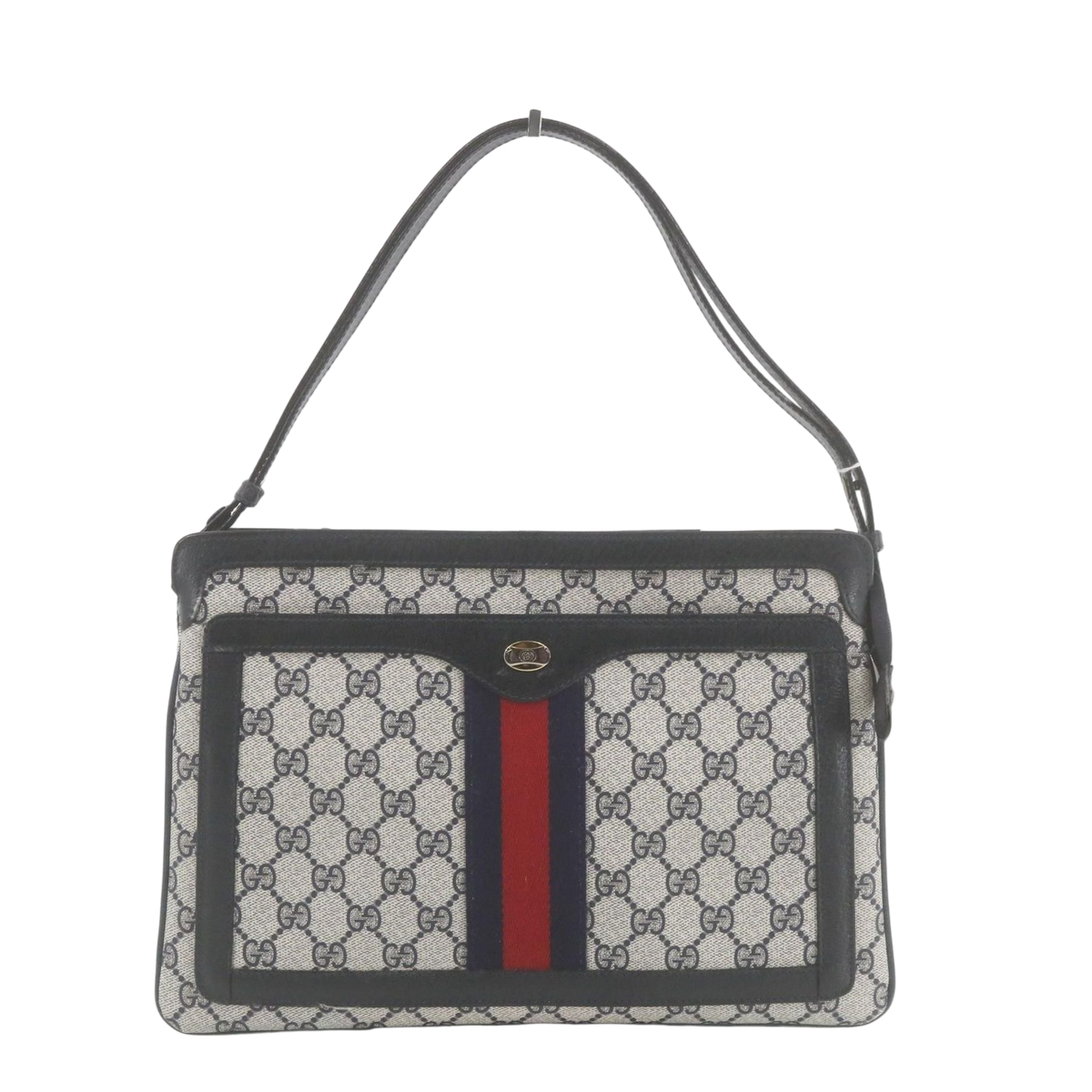 GUCCI GG Sherry Line Grey Shoulder Bag LHQ2384