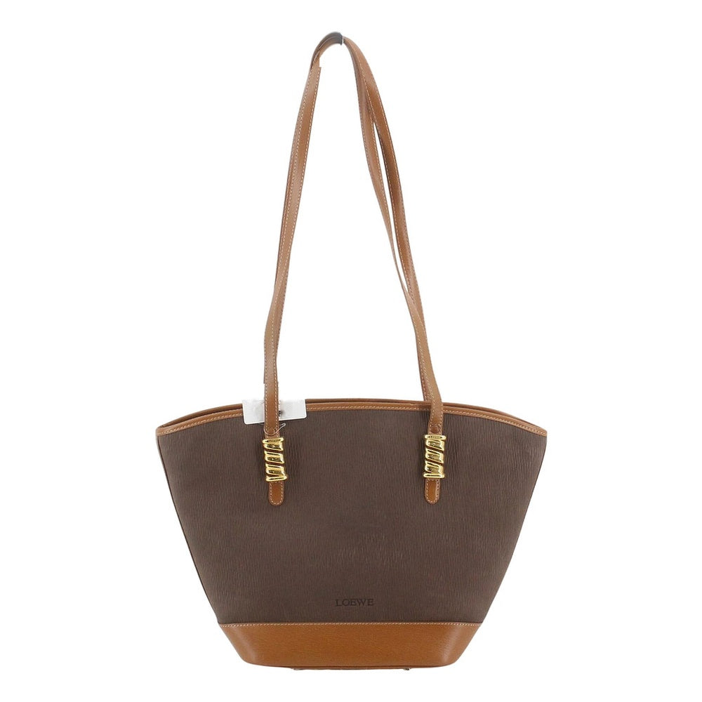 LOEWE Velazquez Leather Shoulder Bag Brown LHQ2506