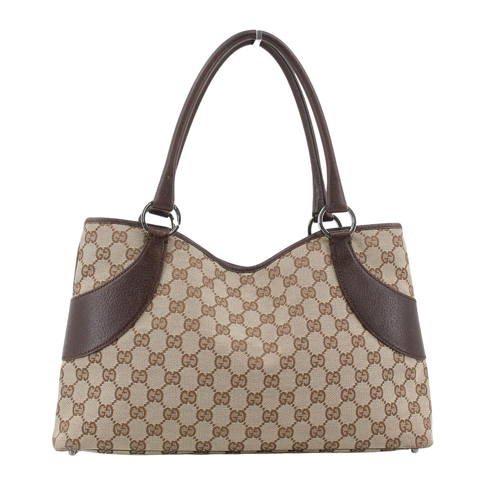 GUCCI GG Canvas Shoulder Tote Bag Brown LHQ2509