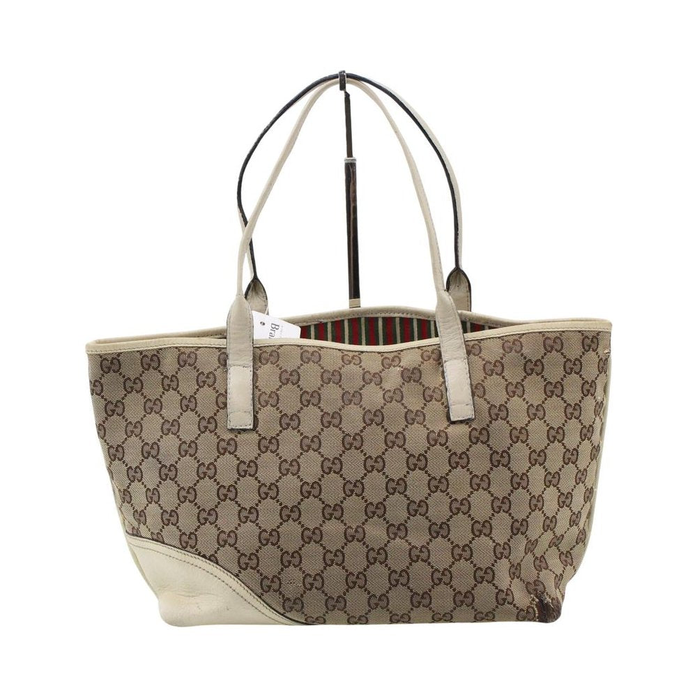 GUCCI GG Brown Canvas Tote Shoulder Bag LHQ2331