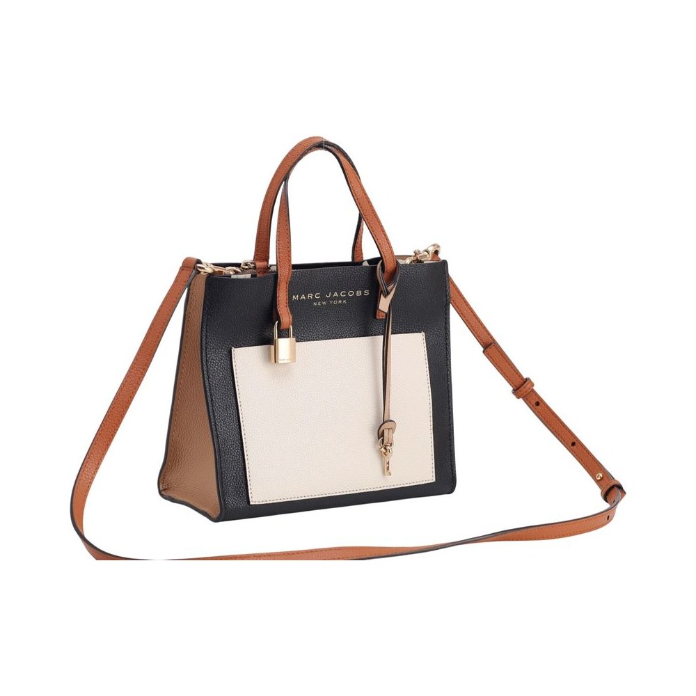 MARC JACOBS Mini Grind Black Leather Tote Shoulder Bag LHQ2330