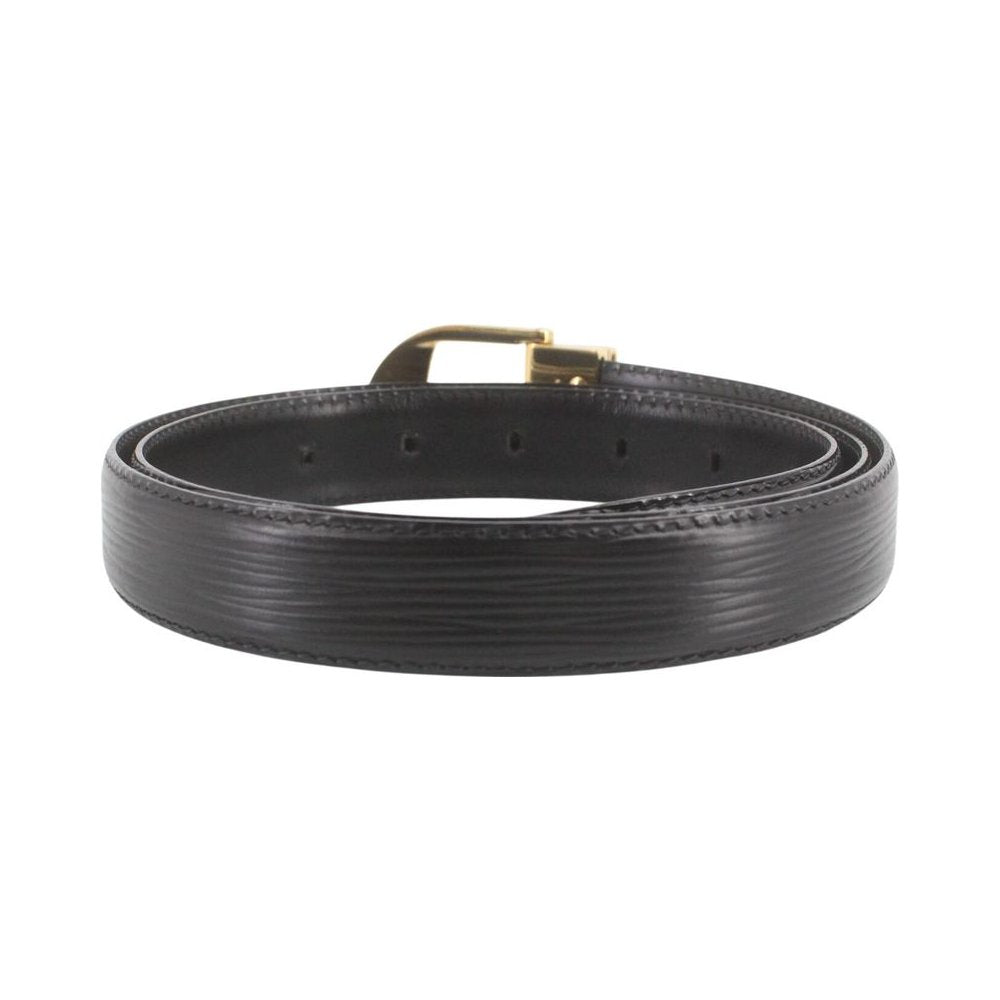 LOUIS VUITTON Ceinture Black Epi Leather Belt Size 44" LHQ2275