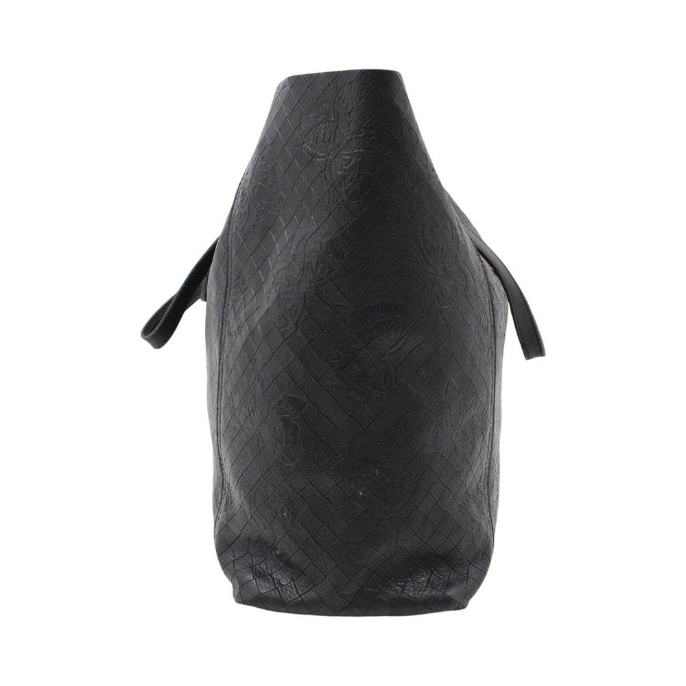 BOTTEGA VENETA Intrecciomirage Butterfly Black Leather Tote Bag LHQ2434