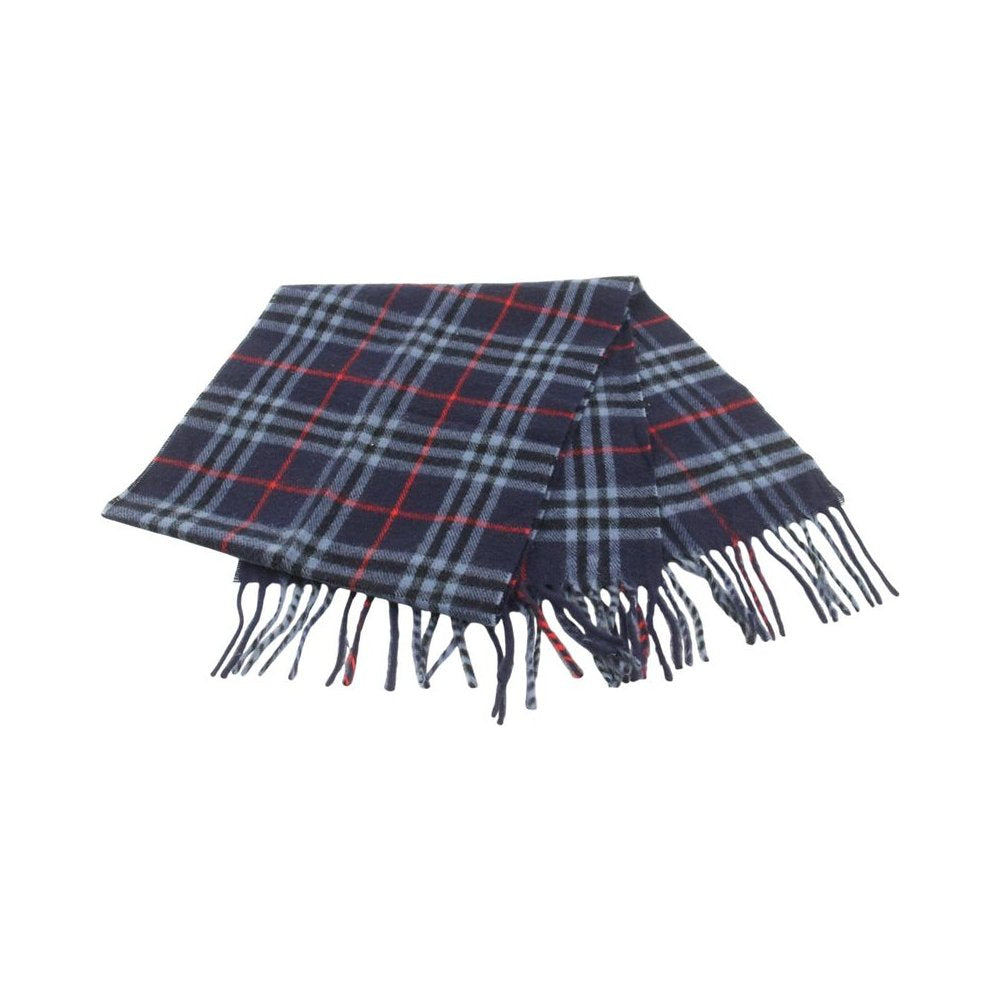 BURBERRY Blue Nova Check Wool Scarf LHQ2360