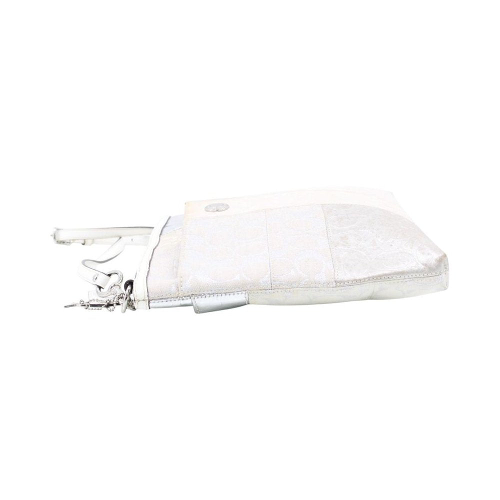 COACH White/Silver Patchwork Crossbody Shoulder Bag LHQ2317