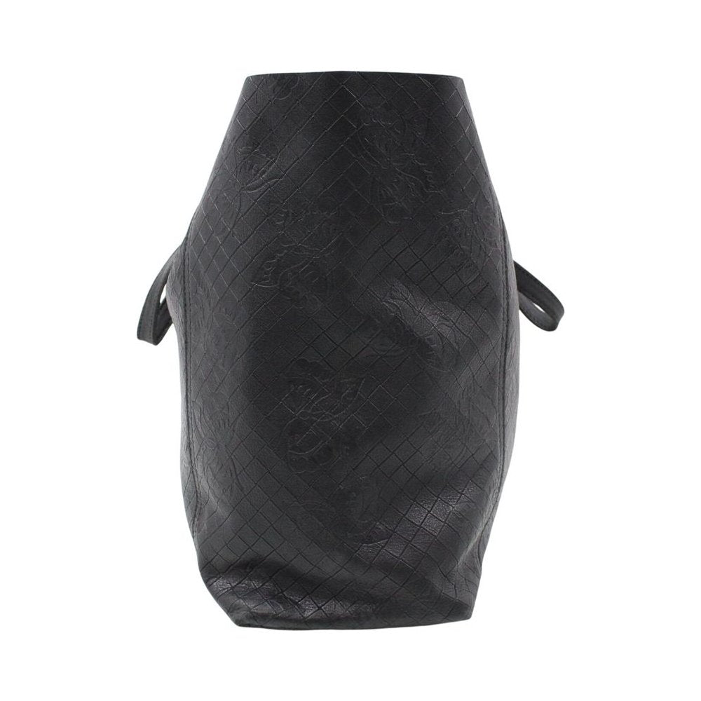 BOTTEGA VENETA Intrecciomirage Butterfly Black Leather Tote Bag LHQ2434