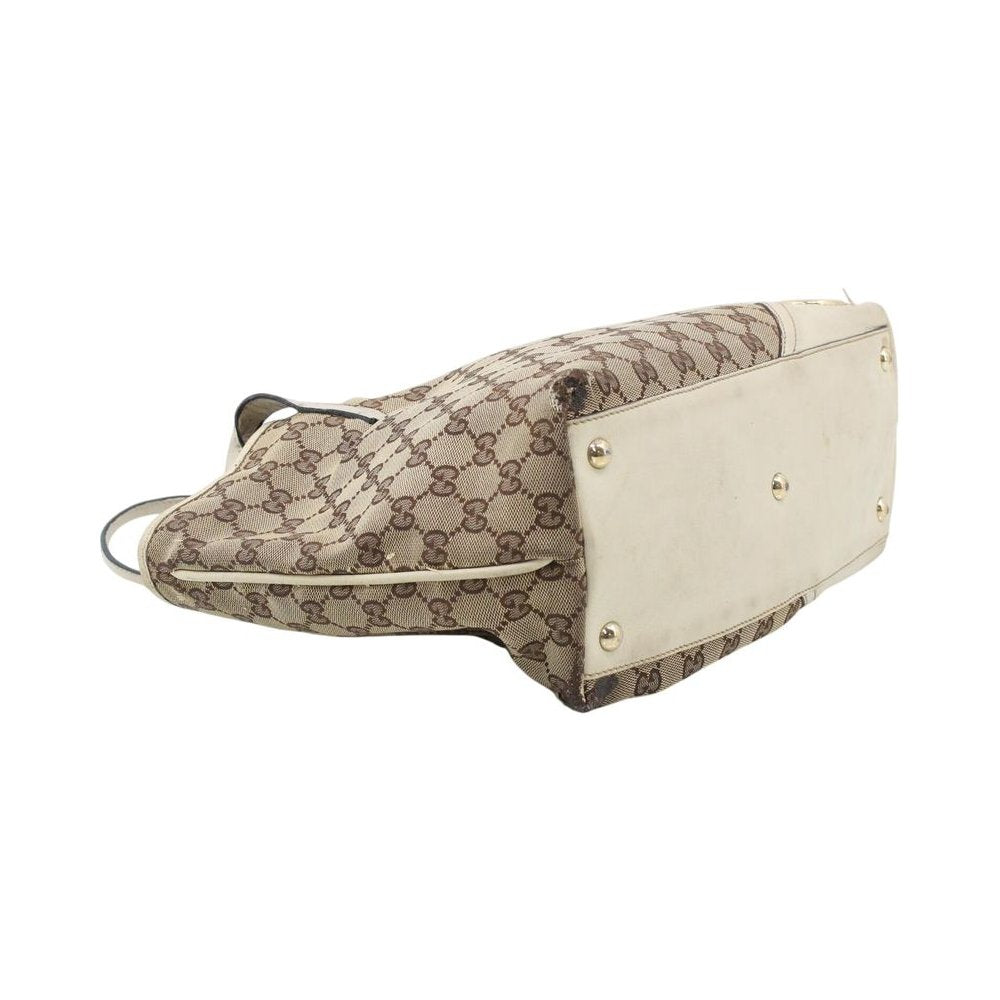 GUCCI GG Brown Canvas Tote Shoulder Bag LHQ2331