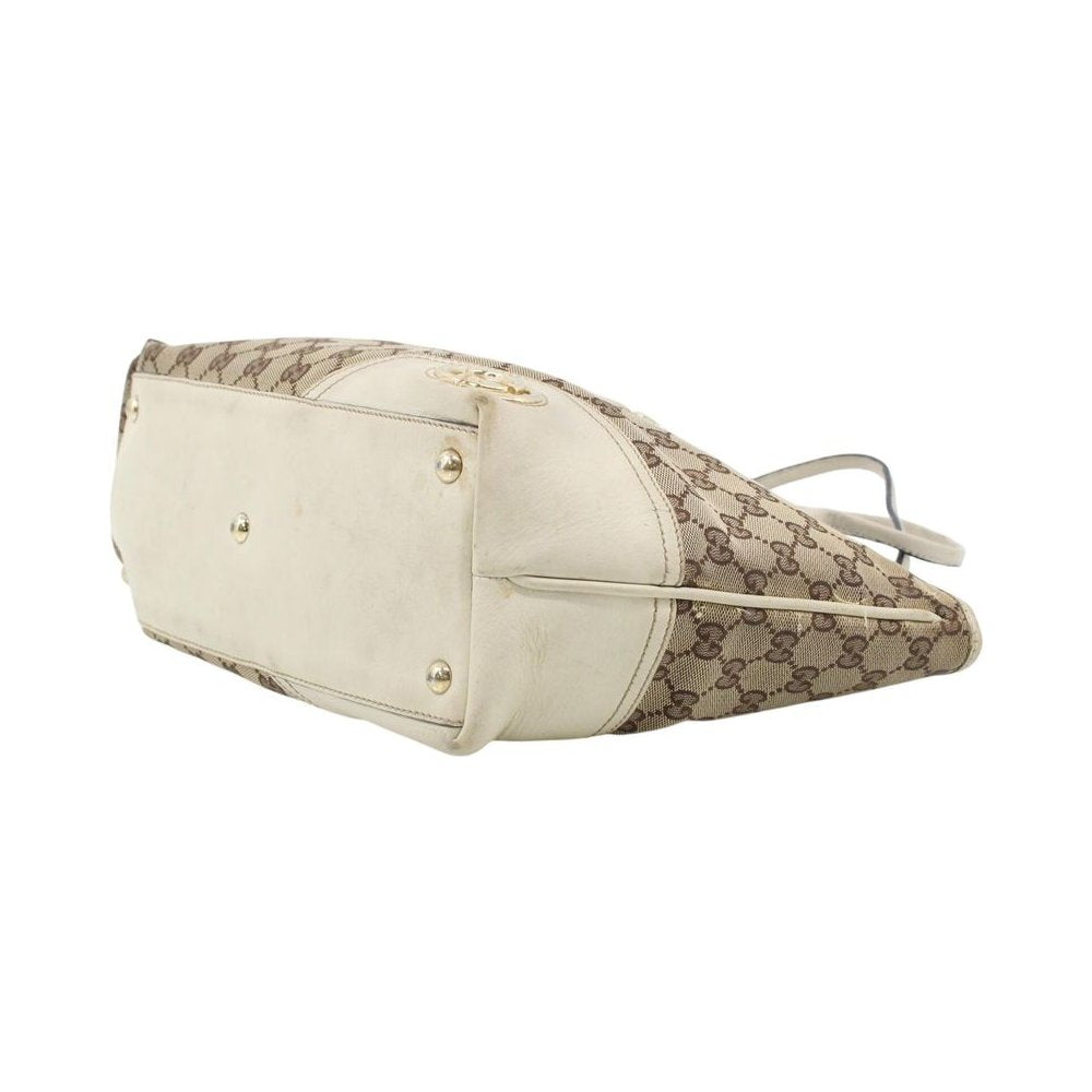 GUCCI GG Brown Canvas Tote Shoulder Bag LHQ2331