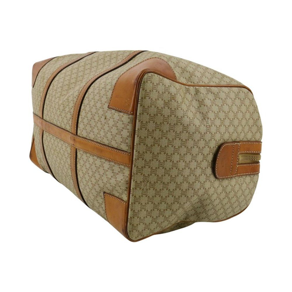 CELINE Light Brown Macadam Boston/Travel Bag LHQ2375