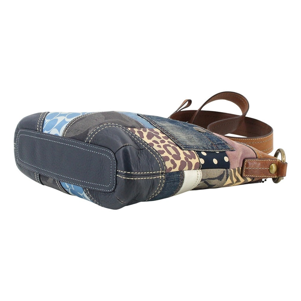 COACH Signature Denim Patchwork Shoulder Bag LHQ2495