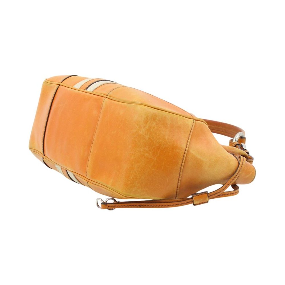 PRADA Paglia Orange Leather Shoulder Bag LHQ2432