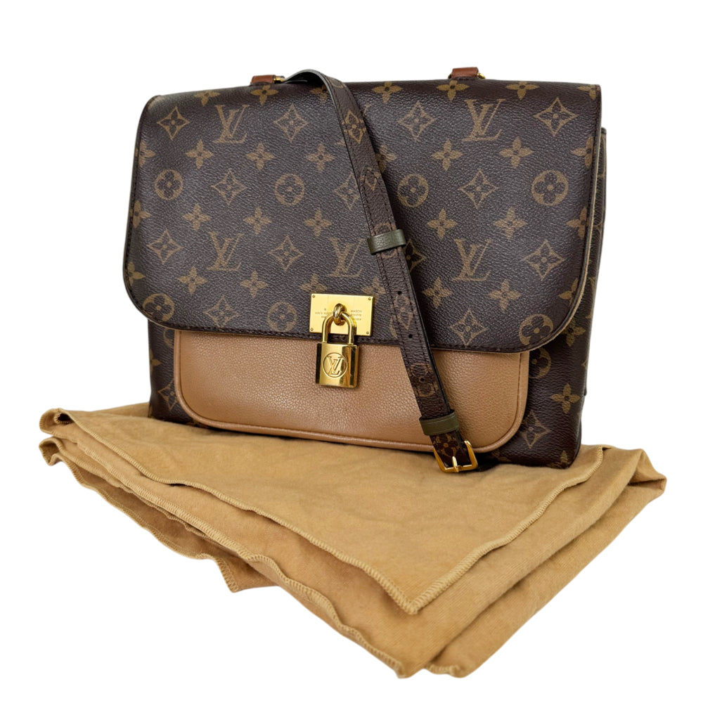 LOUIS VUITTON Marignan Brown Leather Shoulder Bag LHQ2414