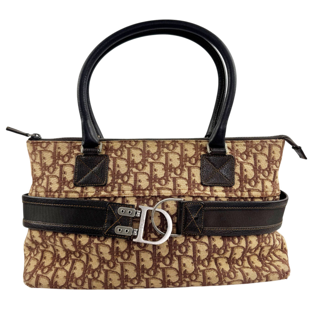 CHRISTIAN DIOR Brown Trotter Tote Shoulder Bag LHQ2441