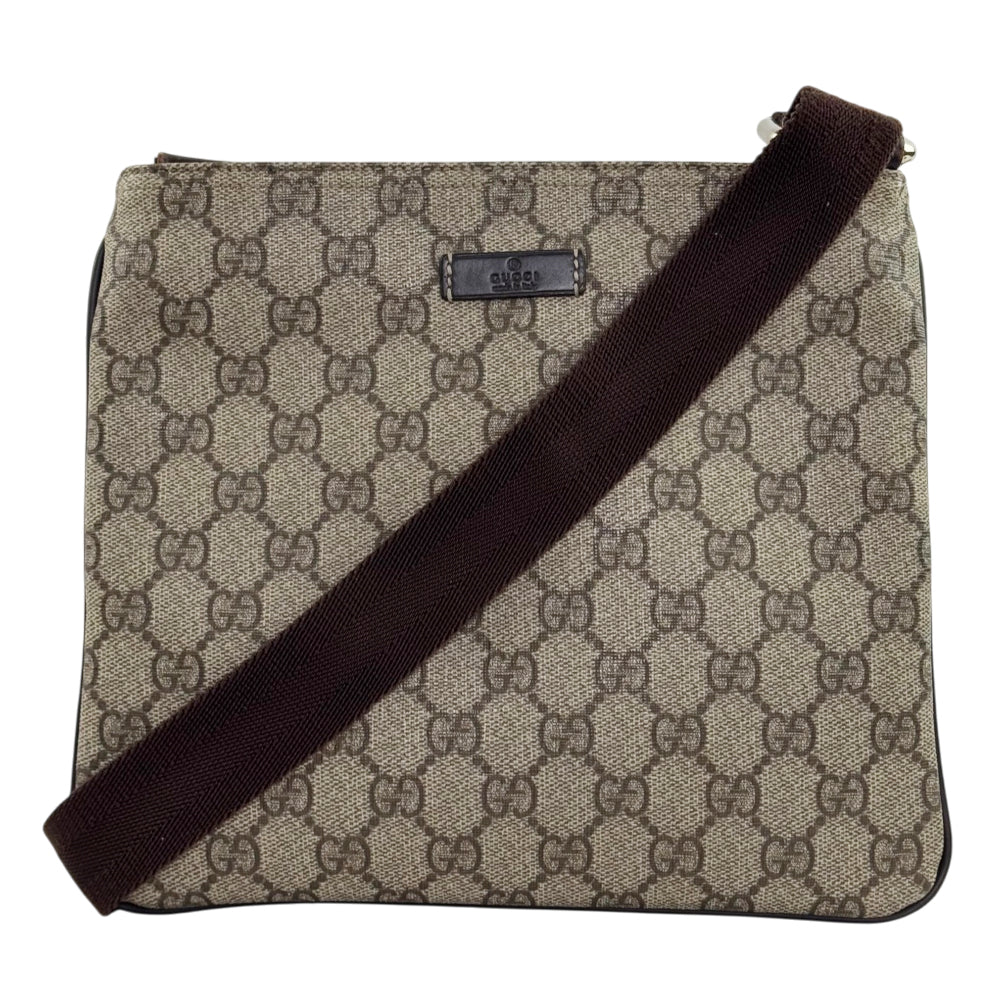 GUCCI GG Supreme Brown Crossbody Bag LHQ2425