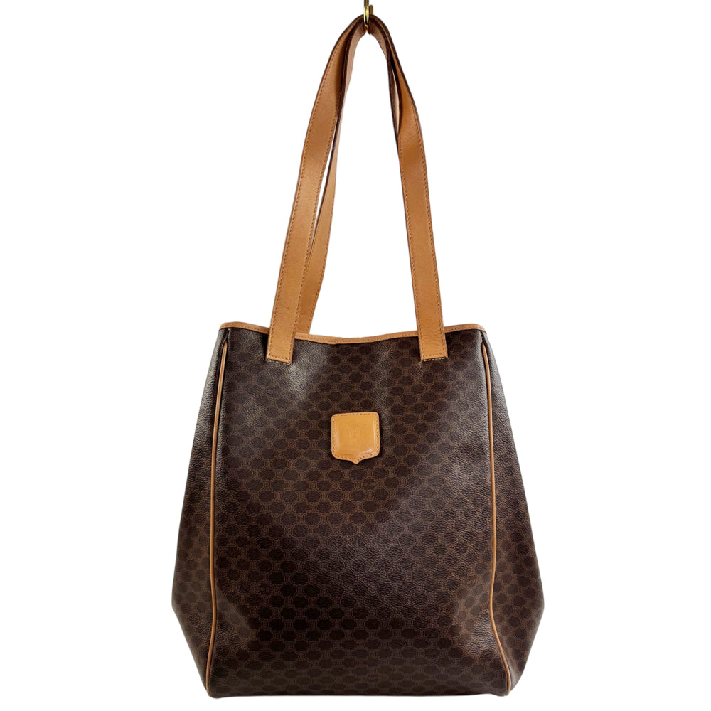CELINE Brown Macadam Shoulder Tote Bag LHQ2428
