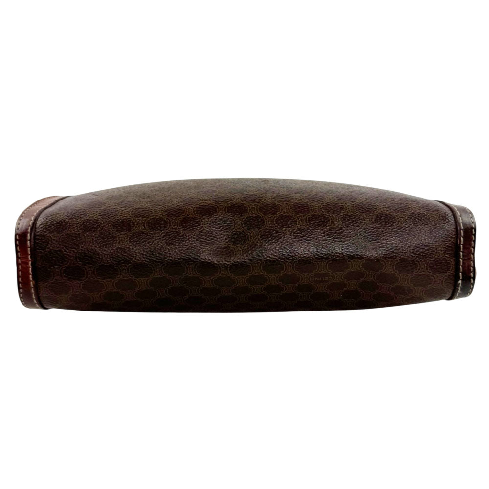 Celine Macadam Clutch Bag Brown PVC Leather LHQ2305