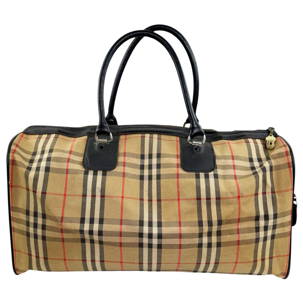 BURBERRY Beige Nova Check Boston Bag LHQ2332