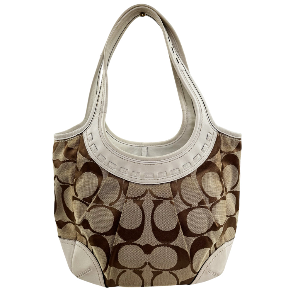 COACH Signature Brown Canvas Ergo Shoulder Bag LHQ2368