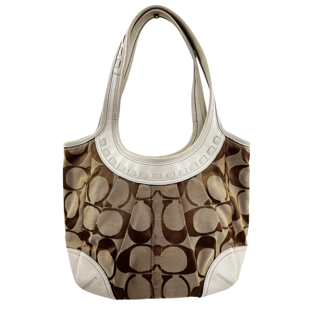 COACH Signature Brown Canvas Ergo Shoulder Bag LHQ2368