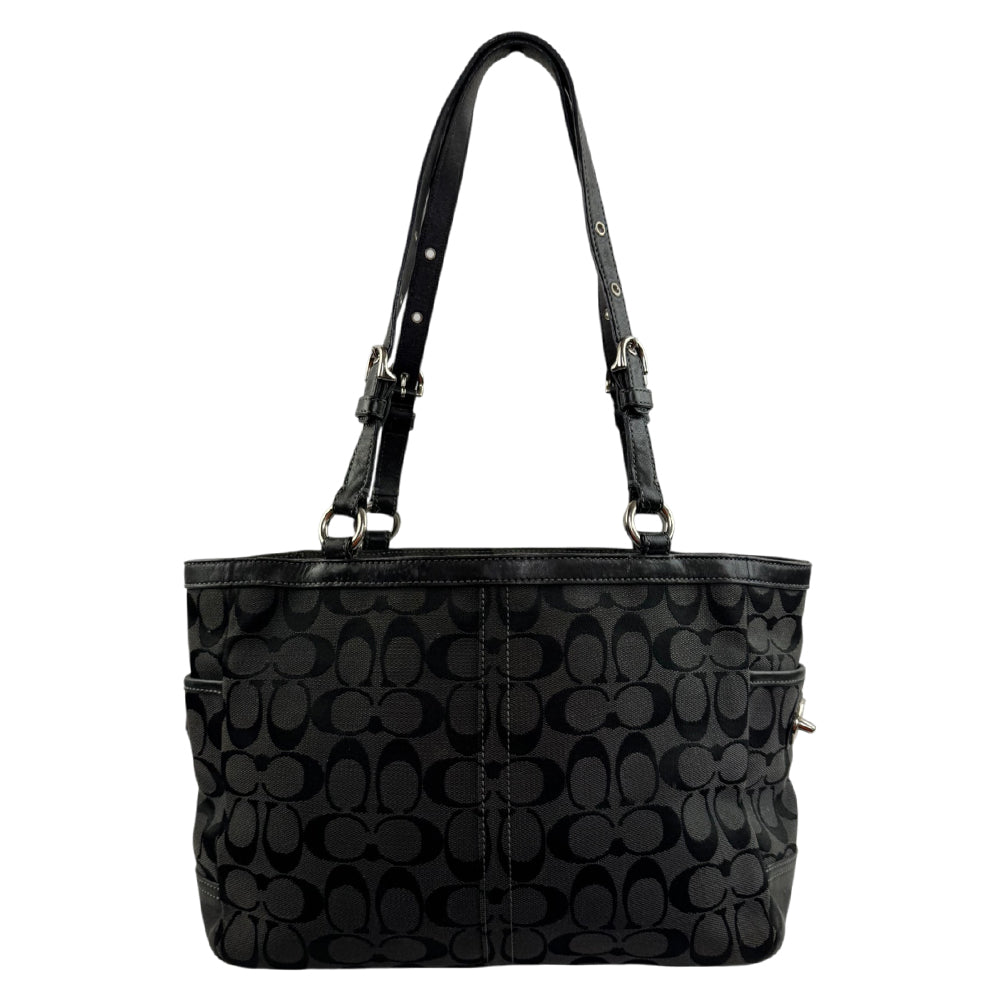 COACH Signature Black Tote Shoulder Bag LHQ2378