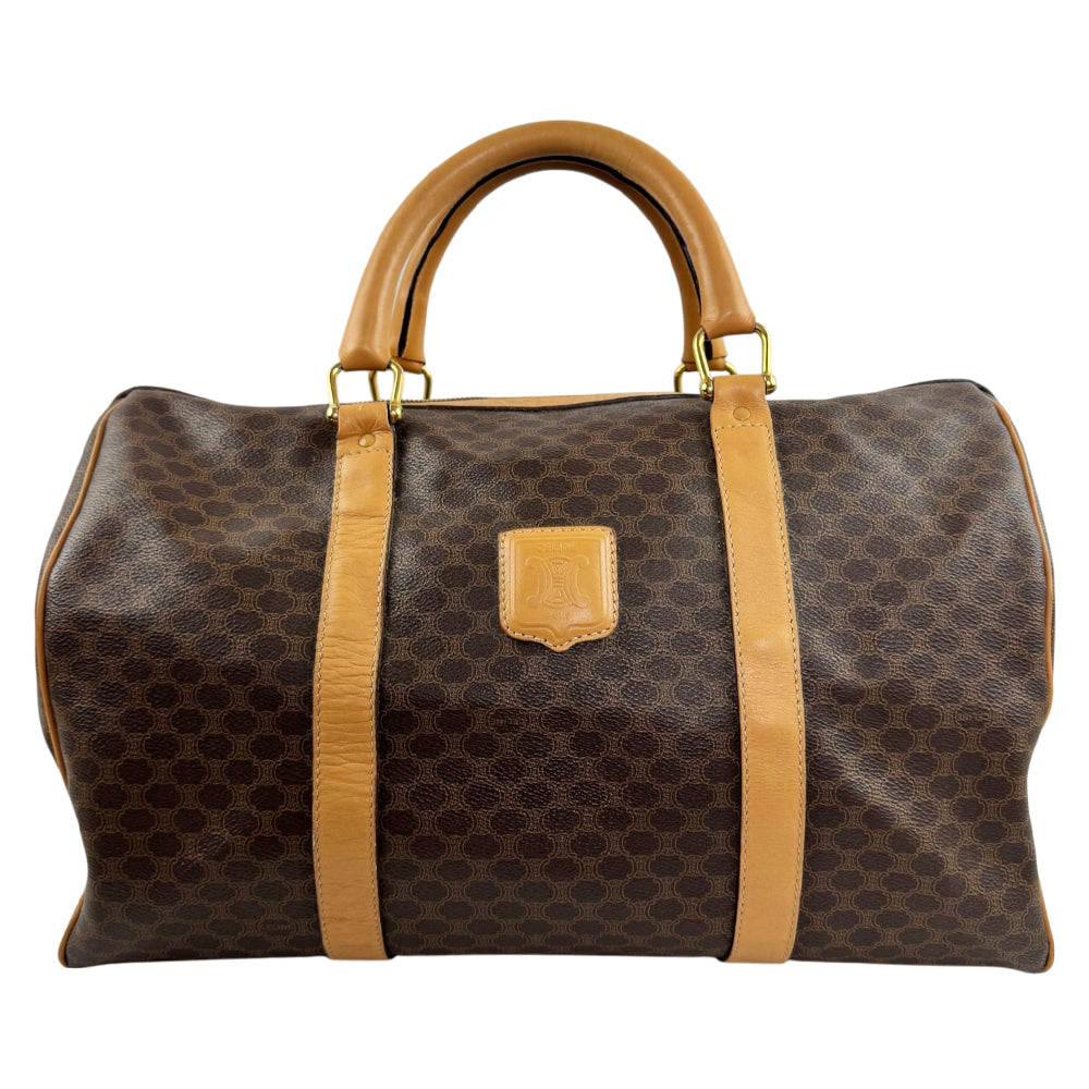 CELINE Macadam Brown Boston Bag LHQ2387