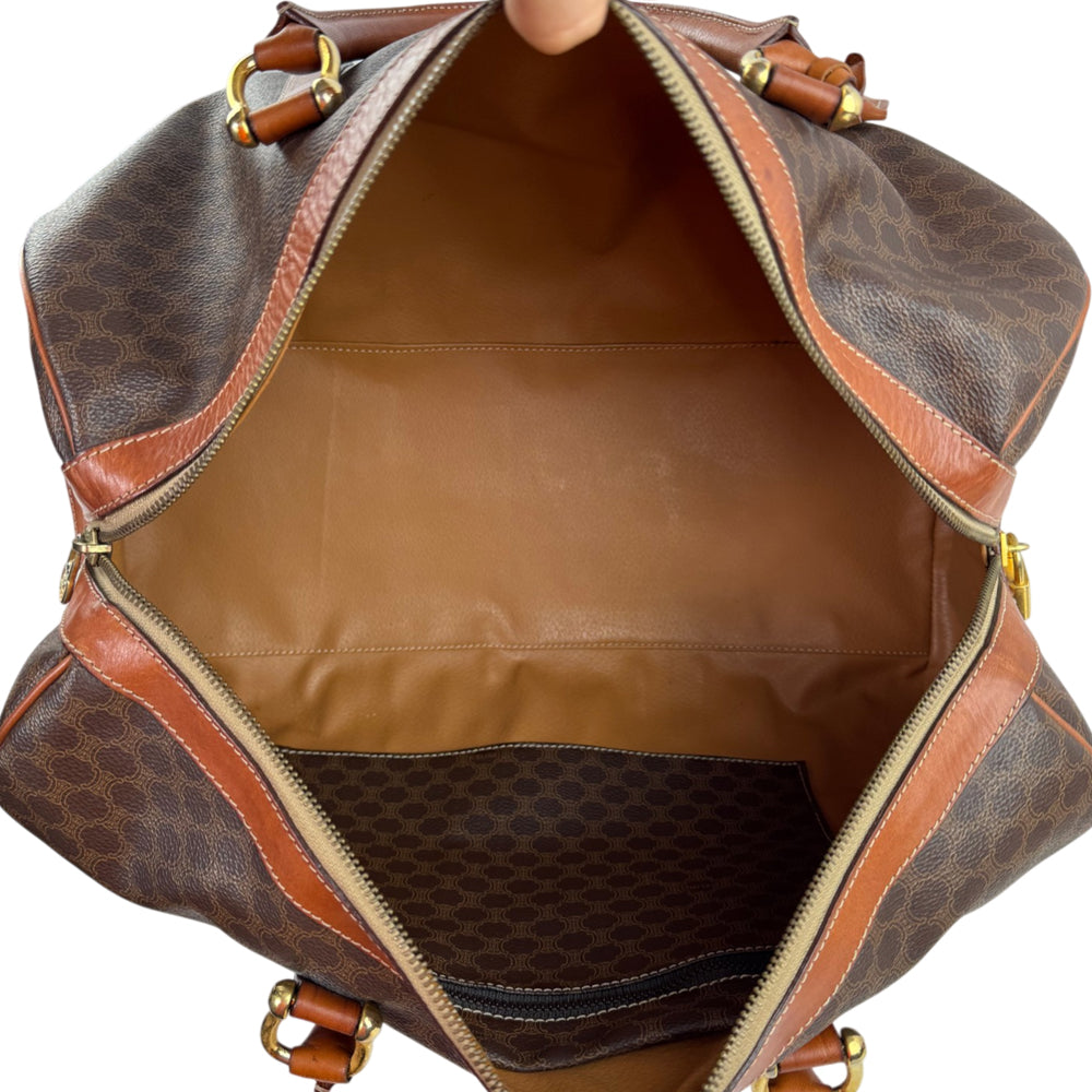 CELINE Brown Macadam Duffle/Boston Bag LHQ2395