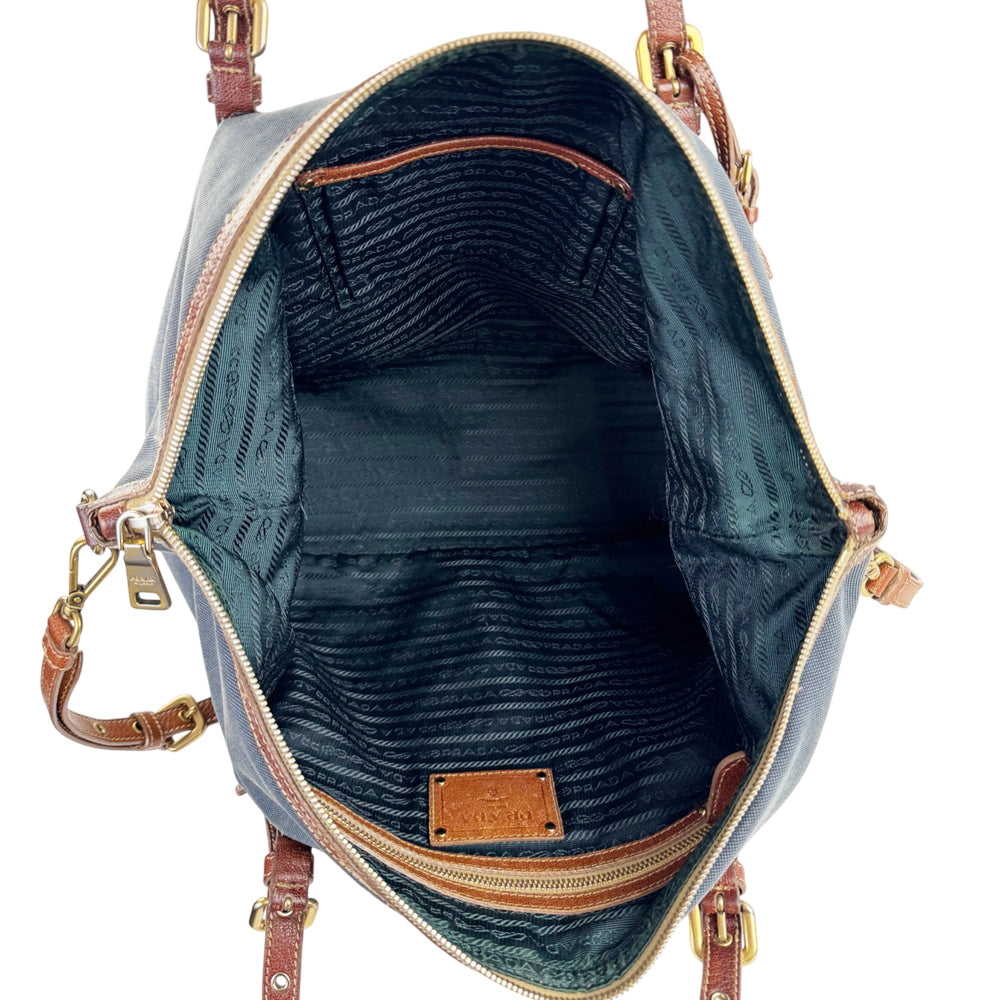 PRADA Blue Denim Shoulder Bag LHQ2445