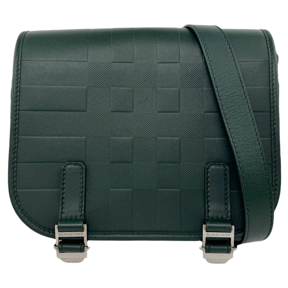 BURBERRY Green Leather Rider Shoulder Crossbody Bag LHQ565