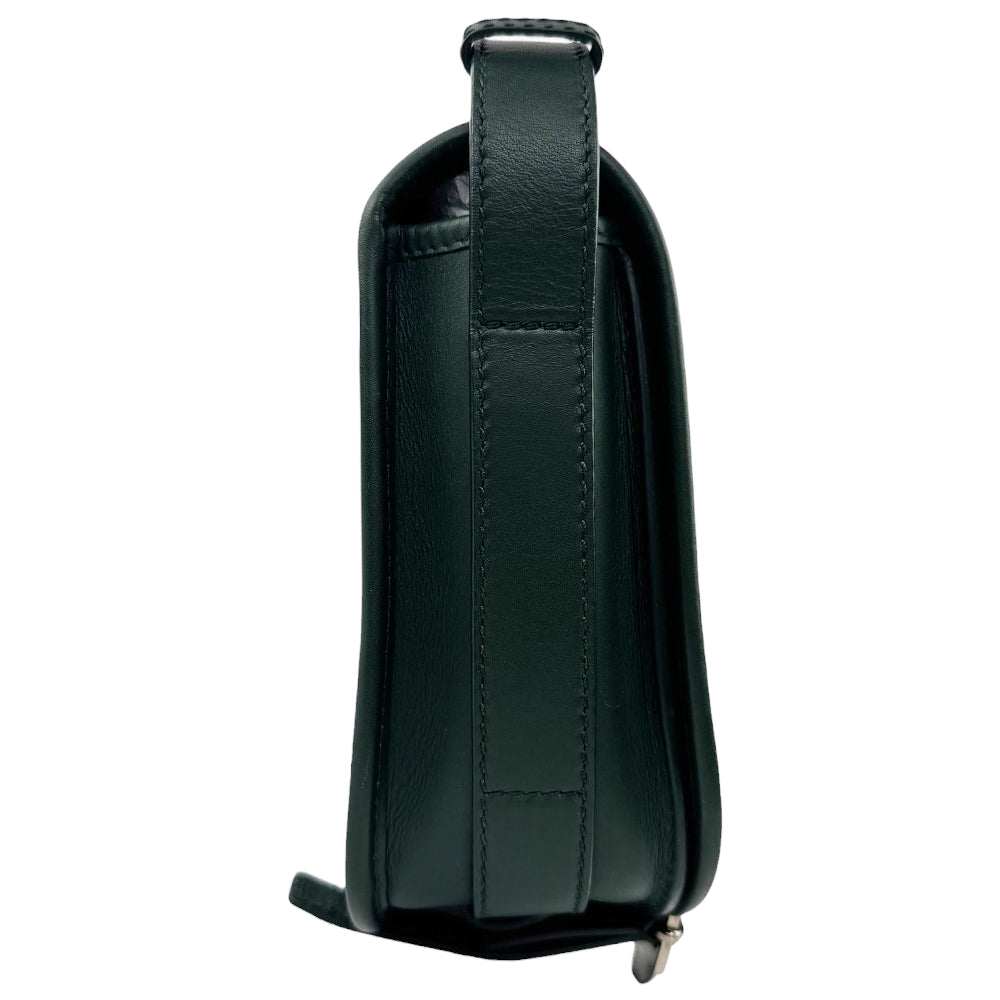 BURBERRY Green Leather Rider Shoulder Crossbody Bag LHQ565