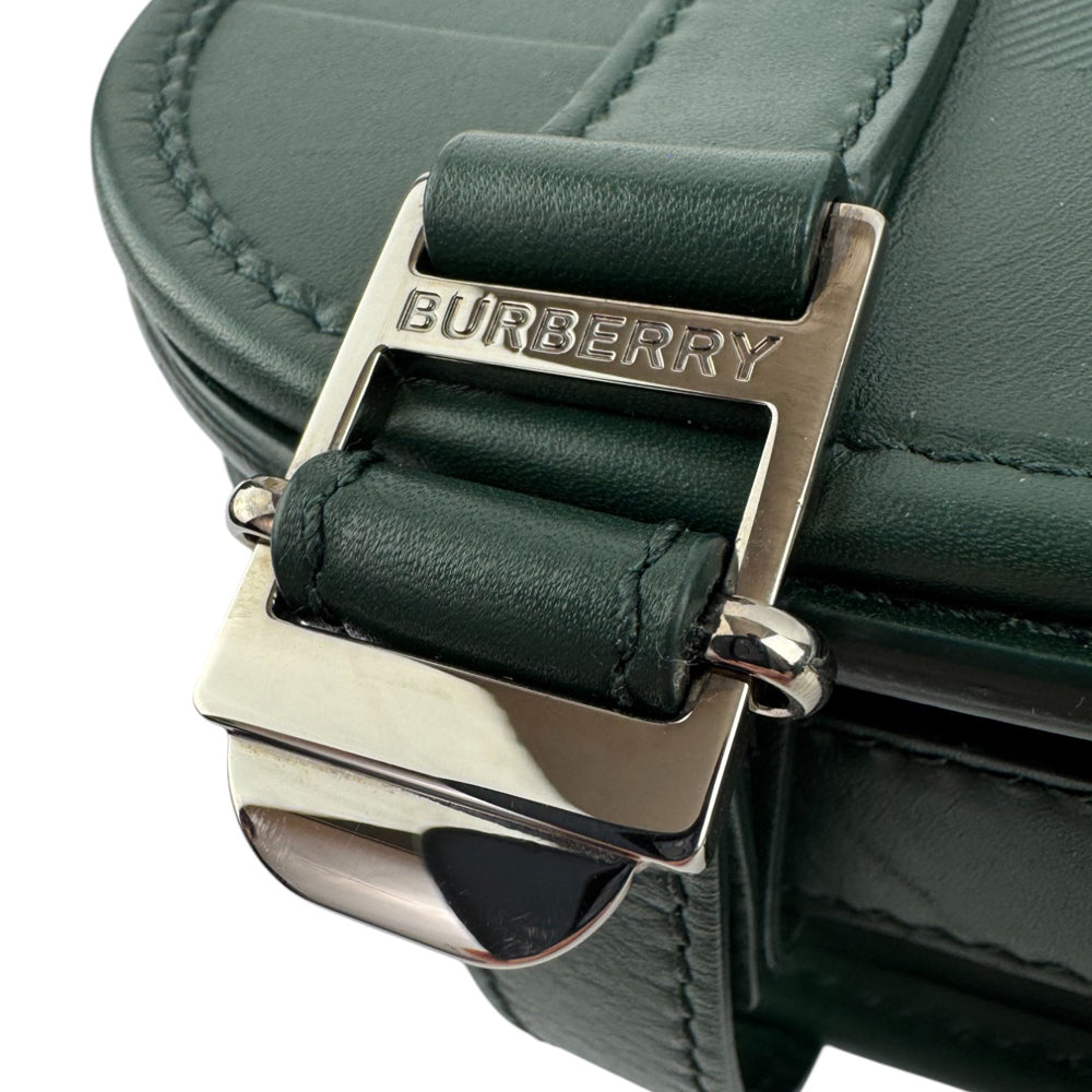 BURBERRY Green Leather Rider Shoulder Crossbody Bag LHQ565