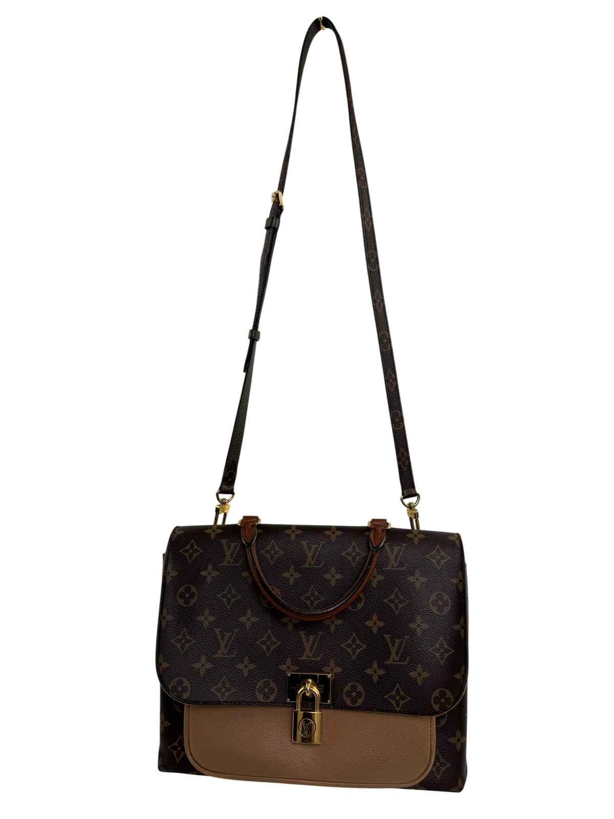 LOUIS VUITTON Marignan Brown Leather Shoulder Bag LHQ2414