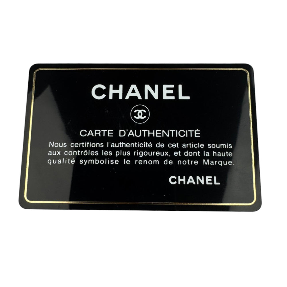 CHANEL Floral Black Leather Long Wallet Purse LHQ09