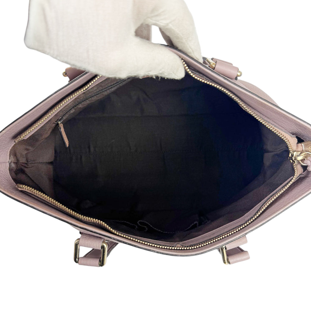 GUCCI Convertible Bamboo Tassel Large Dusty Pink Tote Bag LHQ10