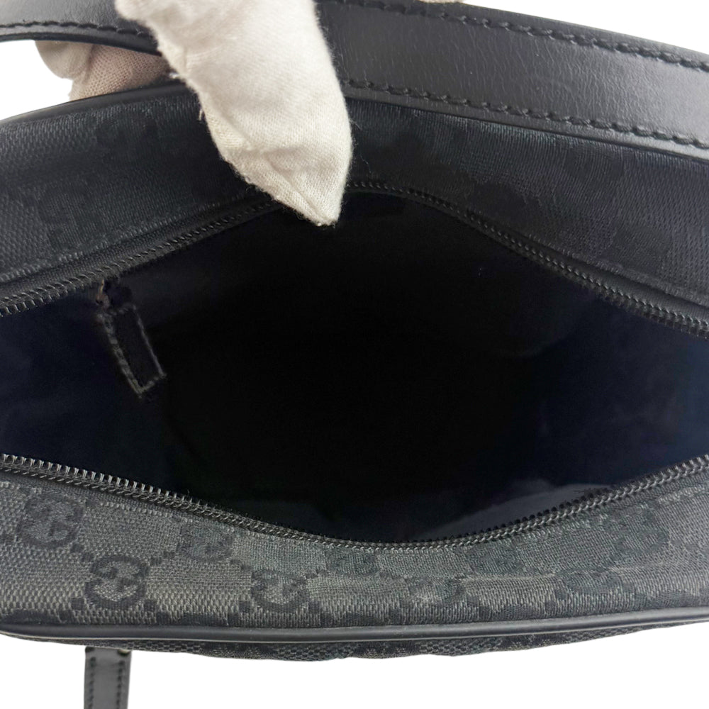 GUCCI GG Supreme Black Crossbody Shoulder Bag LHQ1002