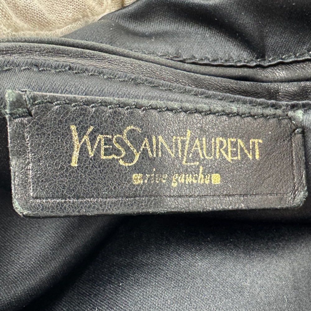 YVES SAINT LAURENT YSL Cream Kahala Canvas Shoulder Bag LHQ1004
