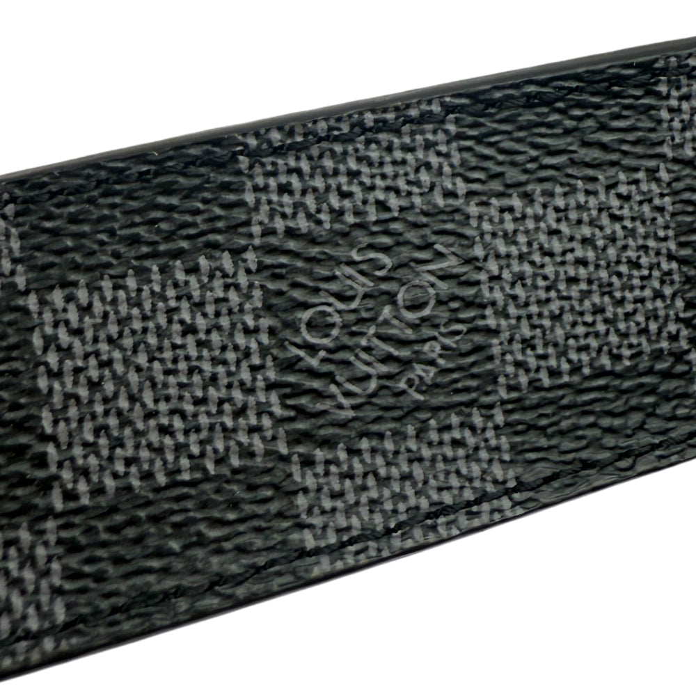 LOUIS VUITTON Damier Graphite Inventeur Belt Size 36 LHQ1007