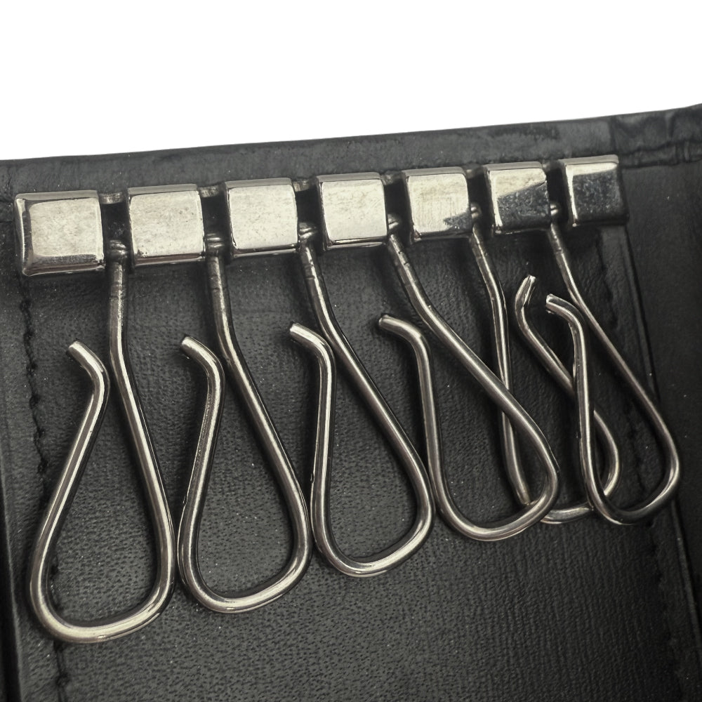 CARTIER Pasha Black Leather 6 Point Key Holder LHQ1024