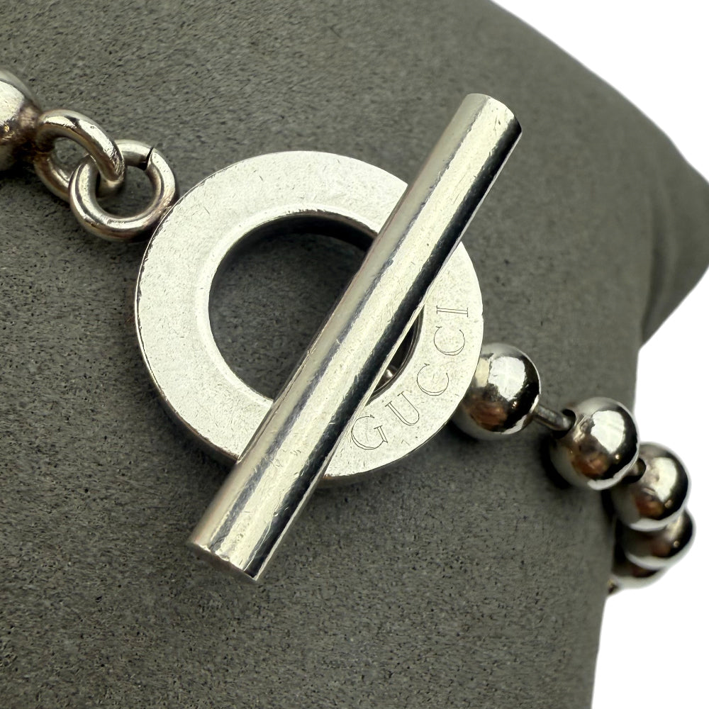 GUCCI Silver Beaded Bracelet LHQ1030