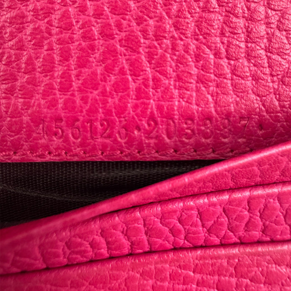 GUCCI GG Pink Leather Purse LHQ1034