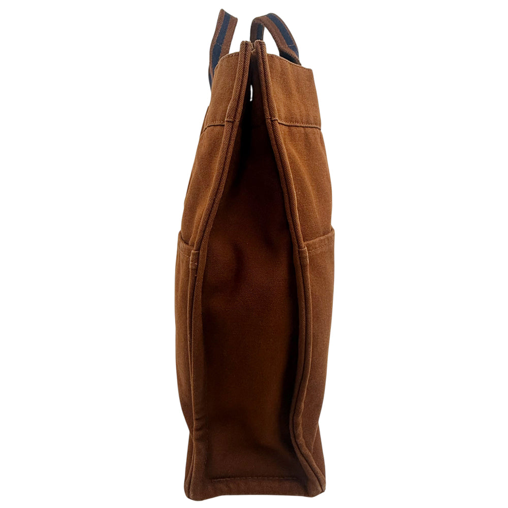 HERMES Fourre Tout Large Brown Canvas Tote Bag LHQ1037