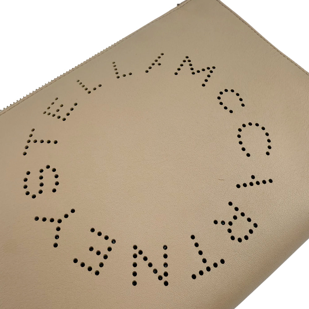 STELLA McCARTNEY Nude Pink Logo Clutch Bag LHQ1043
