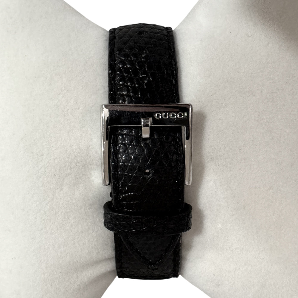 GUCCI G Timeless Moonphase Black Leather Steel Men's Quartz Watch LHQ1047