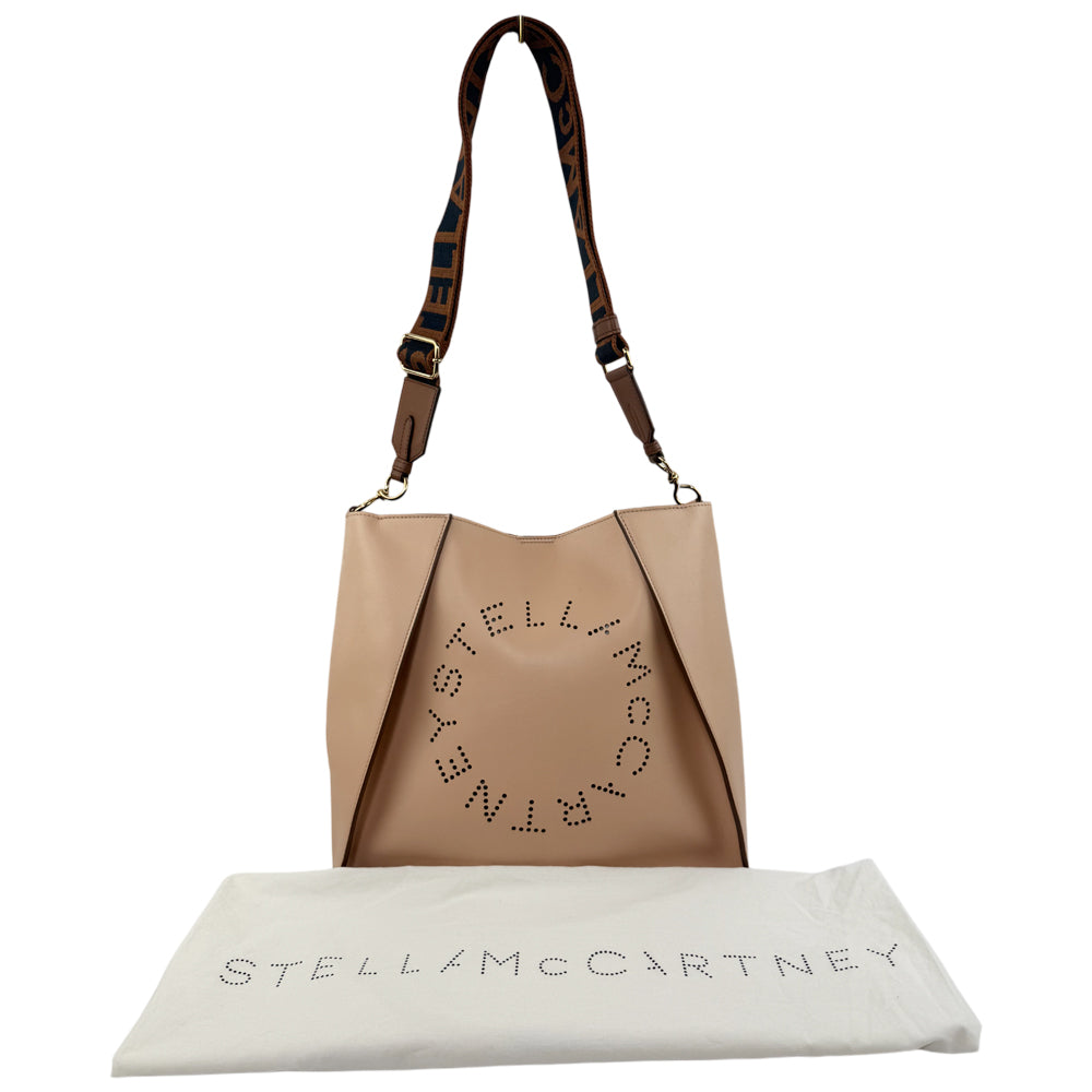 STELLA McCARTNEY Nude Pink Logo Shoulder Bag LHQ1058