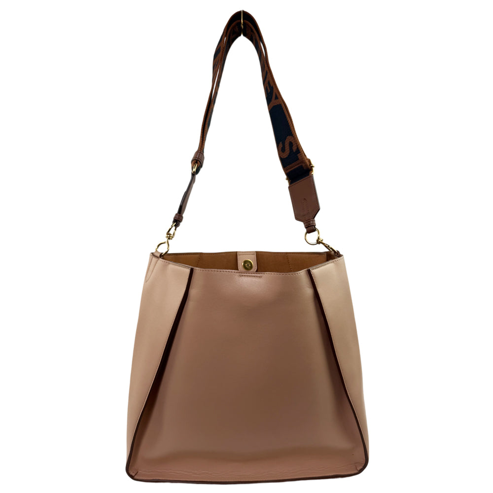 STELLA McCARTNEY Nude Pink Logo Shoulder Bag LHQ1058