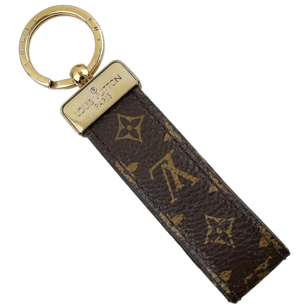 LOUIS VUITTON Monogram Dragonne Key Ring LHQ1061