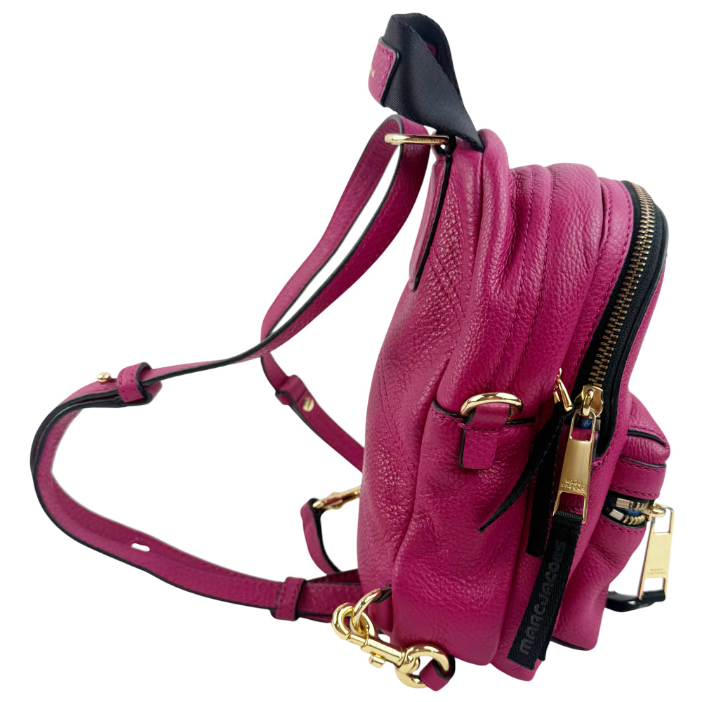 MARC JACOBS Dark Pink Leather Backpack LHQ1068