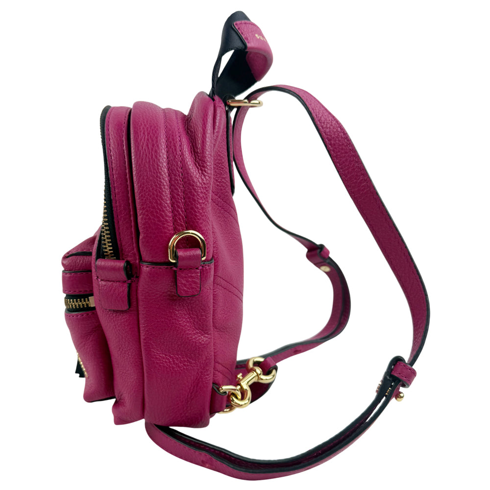 MARC JACOBS Dark Pink Leather Backpack LHQ1068