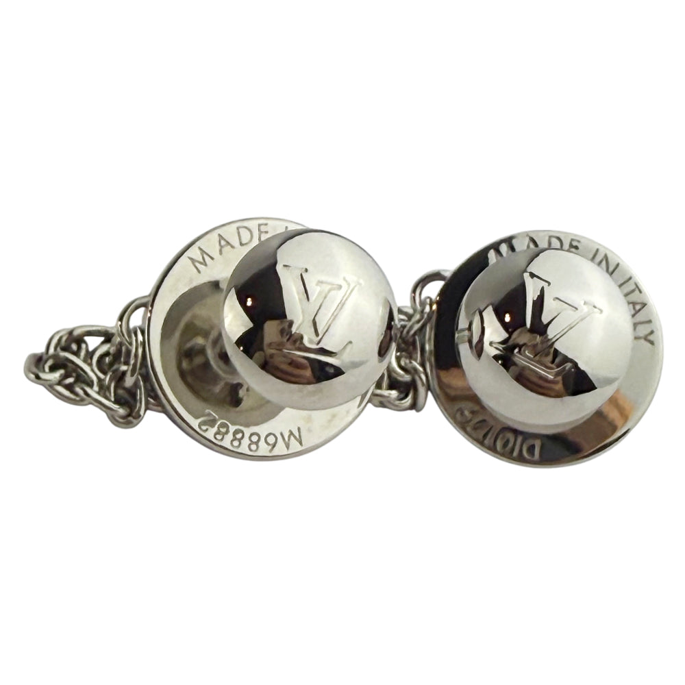 LOUIS VUITTON Rare LV Pin Lock Graphite Cufflinks LHQ1070